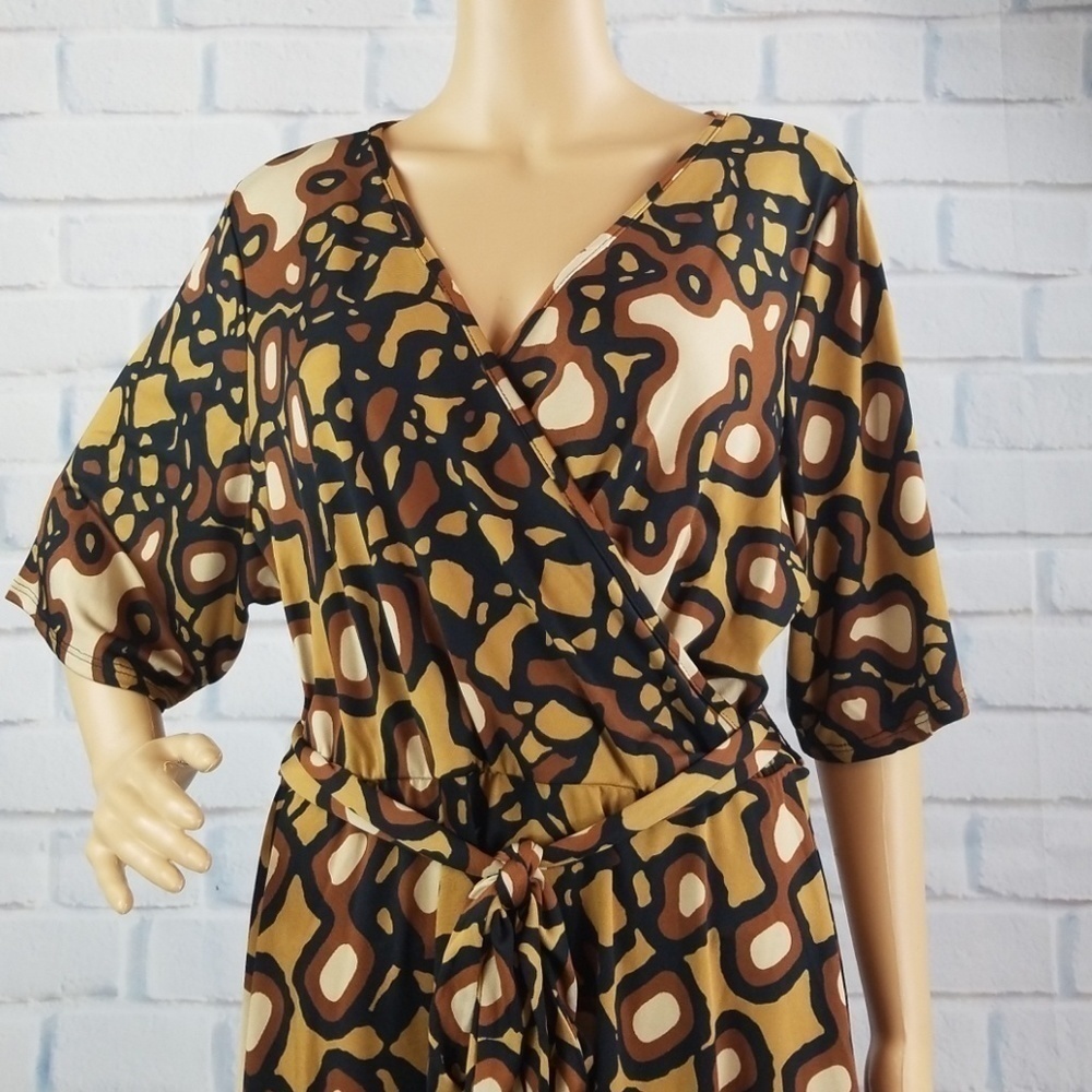 Venus women's tie waist size 2x stretch knit dress - Picture 3 of 7